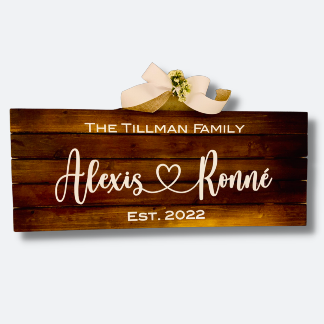 Personalized Couple Names Sign (rustic)