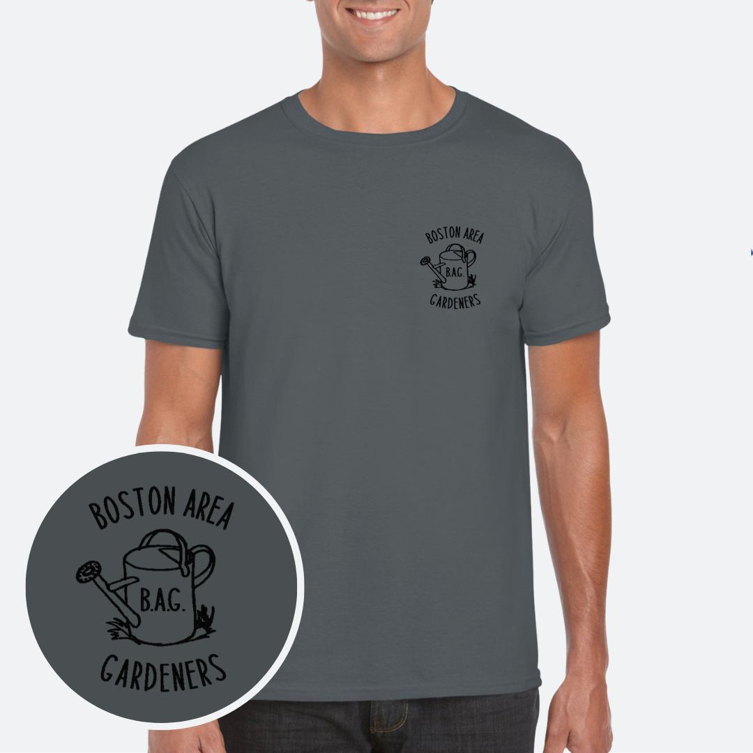 Boston Area Gardeners T-Shirt - Garden Door & Watering Can Design