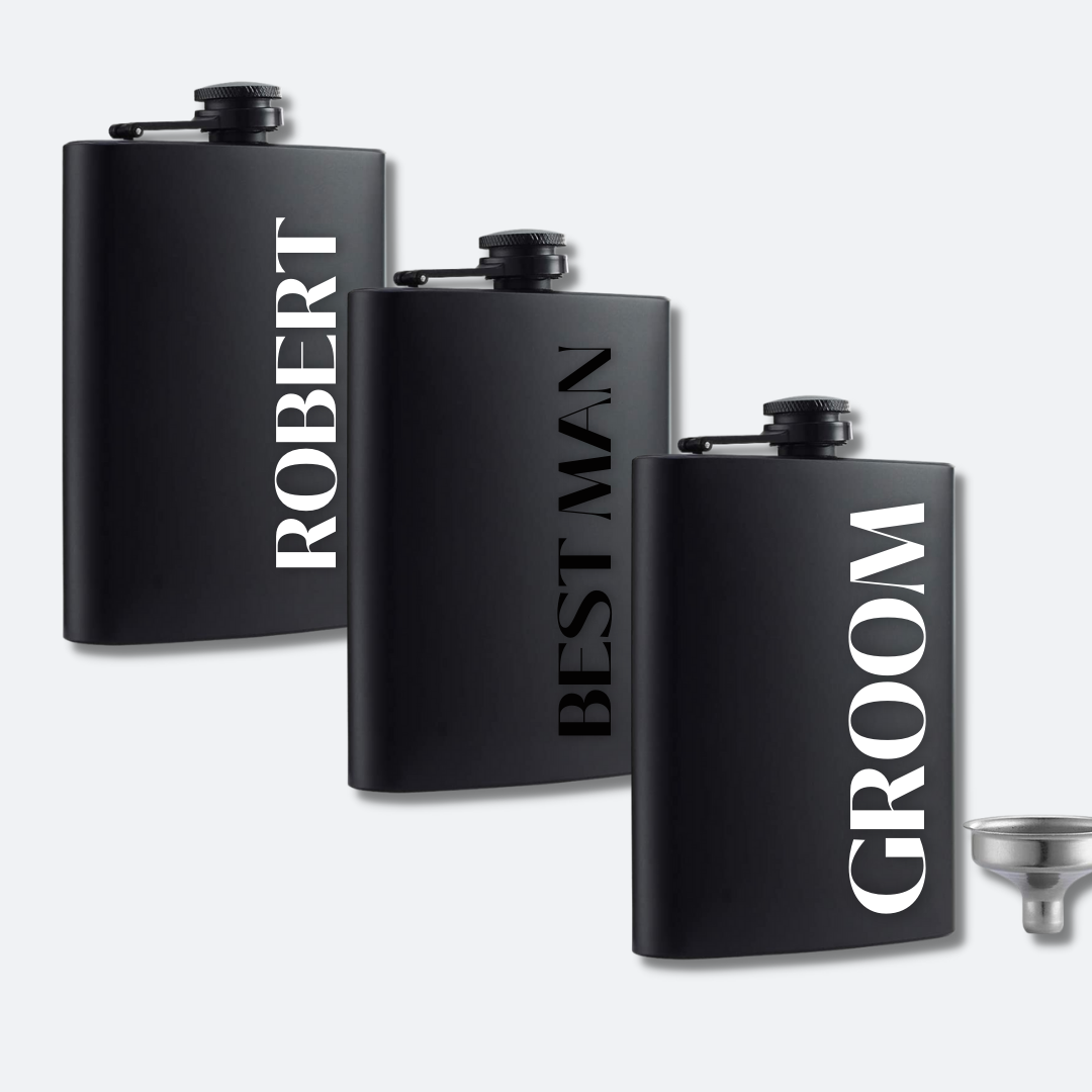 Personalized Flask | Stainless Steel Flask | Name or Bridal Party Title | Groomsman Gift