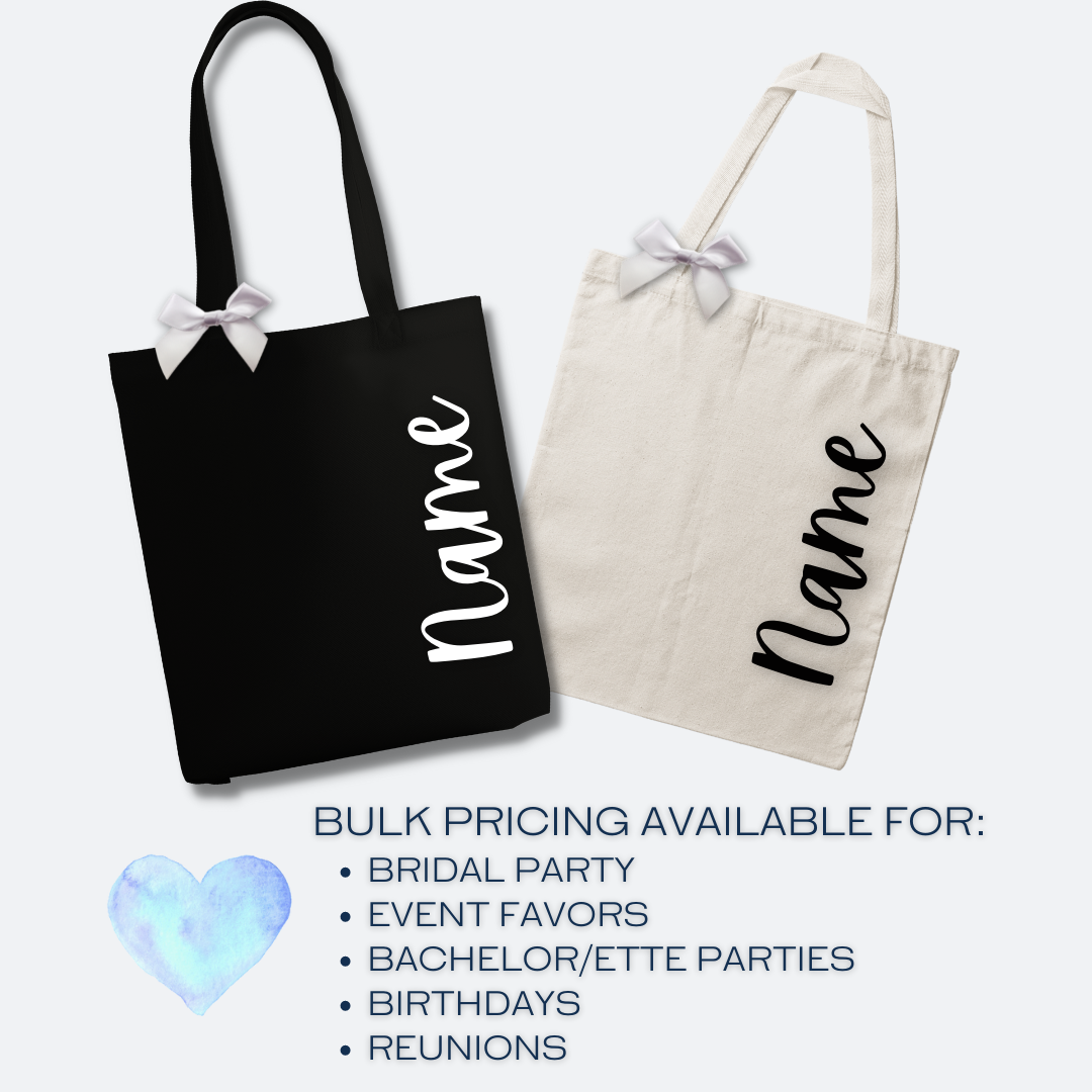 Personalized Tote Bag | Name or Bridal Party Title