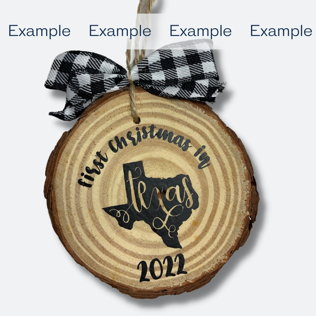 Branded or Custom Designed Ornament | Live Edge Wood | Your Logo