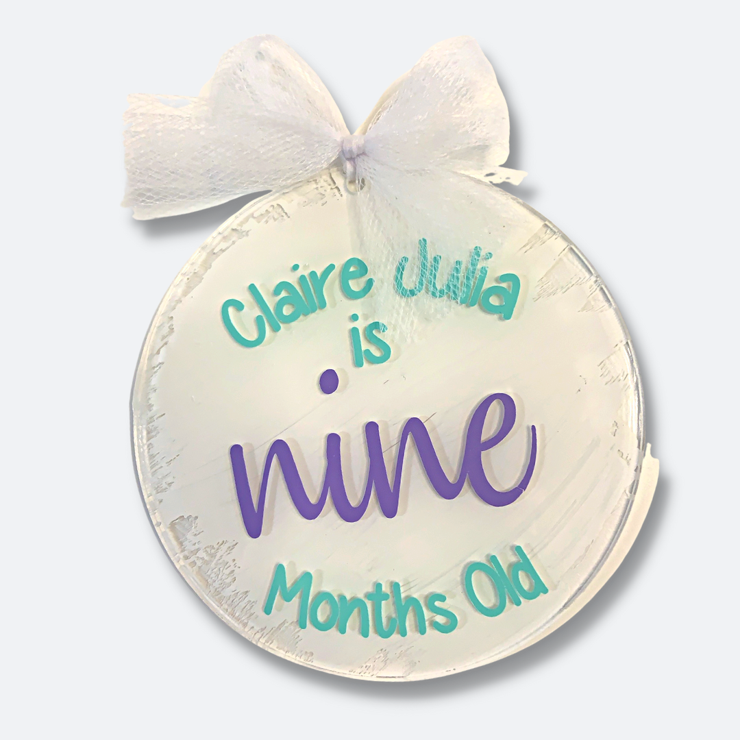 Monthly Milestone Markers | Acrylic Baby Milestone Markers