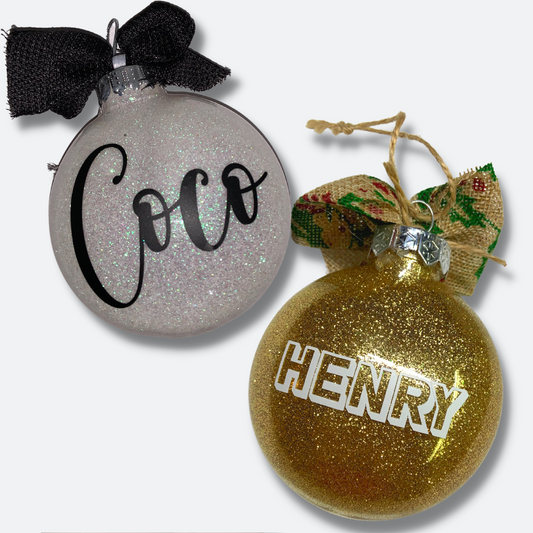 Local Shopper Ornament | Personalized Glitterized Ornaments