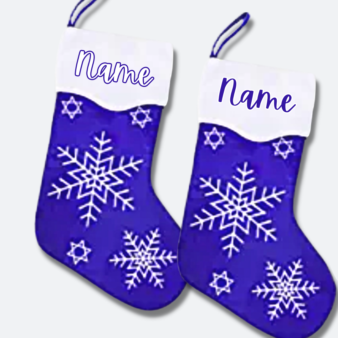 Chanukah Snowflakes | Personalized Holiday Stocking