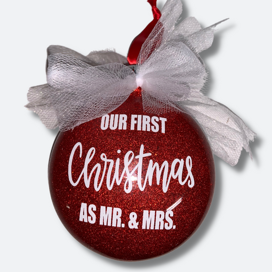 Our First | Personalized Glitterized Ornaments