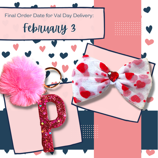 Valentine's Day Special | Initial Keychain + Custom Hairbow | AUTO DISCOUNT