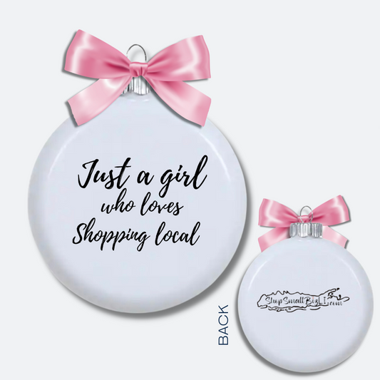 Local Shopper Ornament | Personalized Glitterized Ornaments